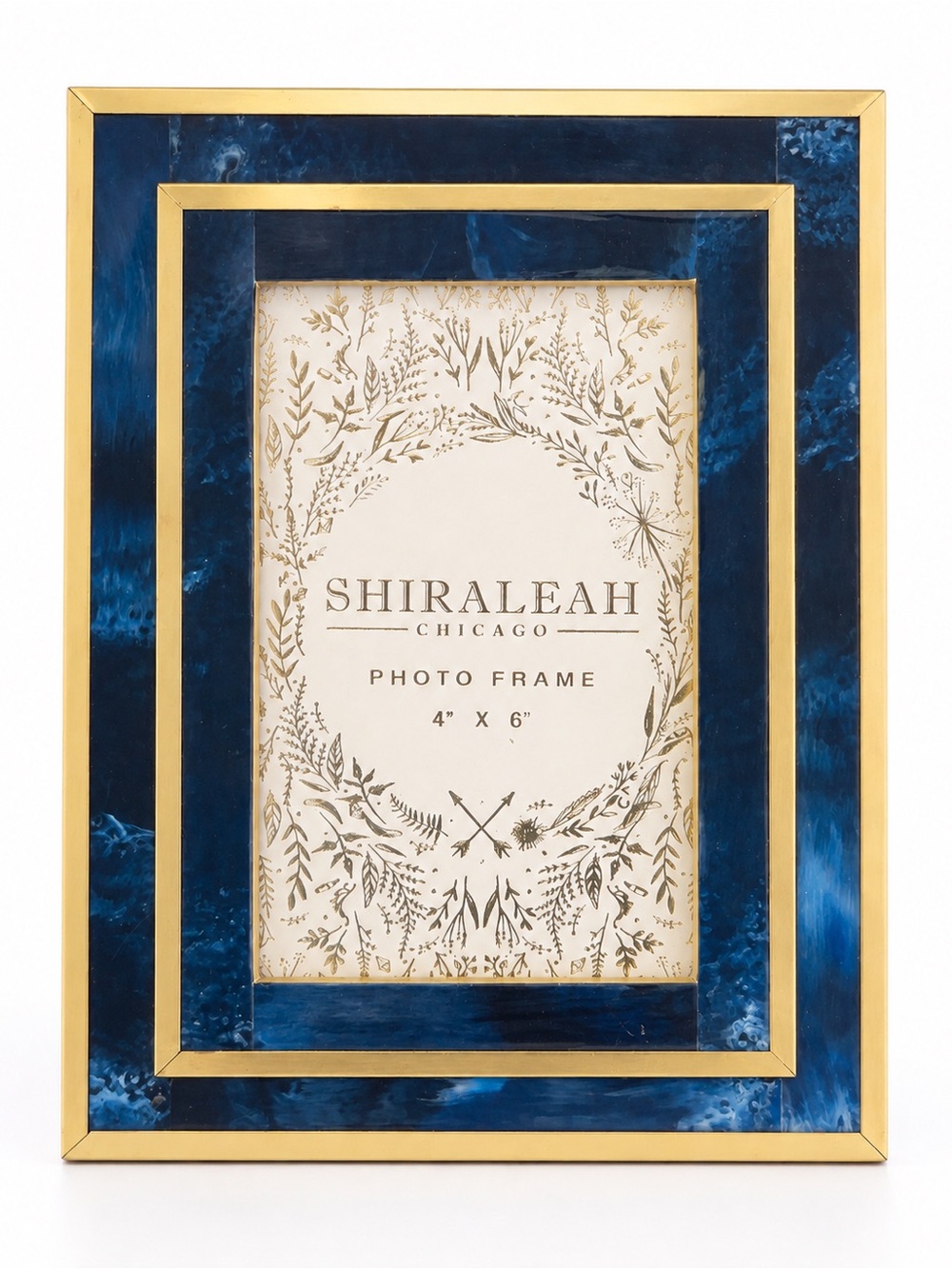 Shiraleah navy and gold marble picture frame NWT